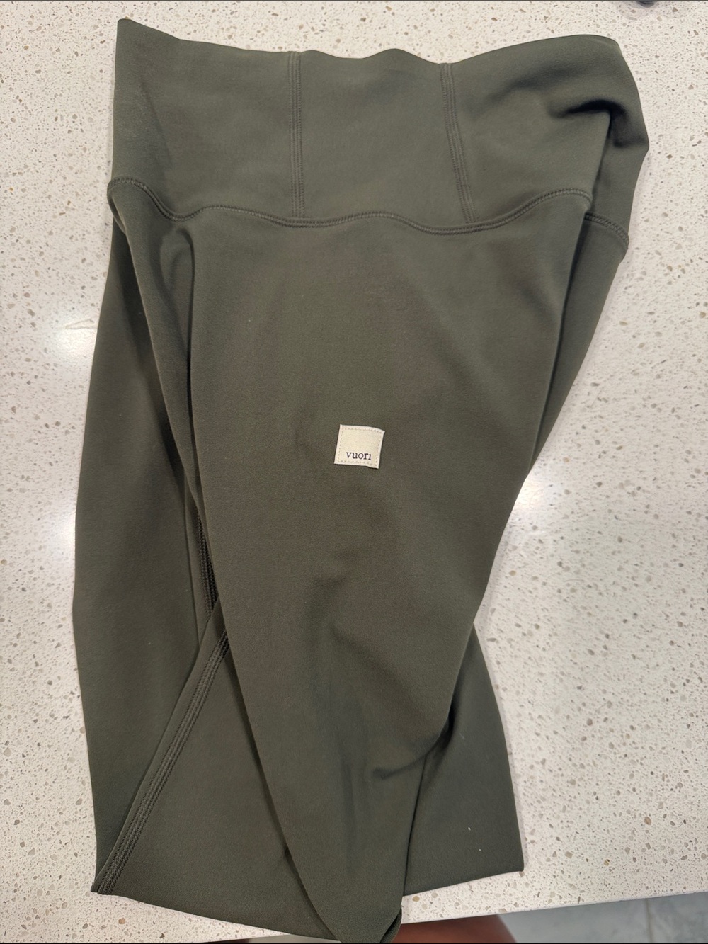 Vuori All The Feels Olive Active Leggings